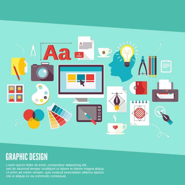 Vector graphic design icons