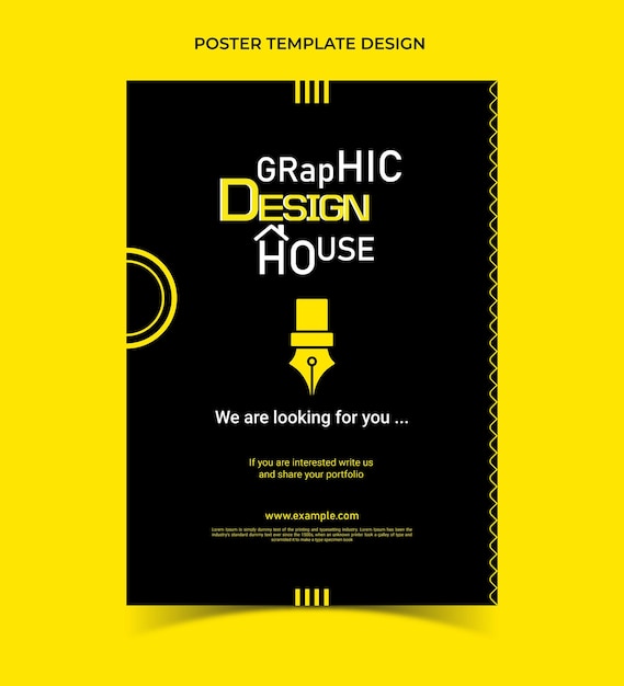 Graphic design services print poster template