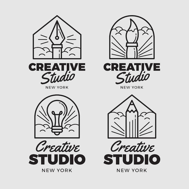 graphic designer logo set