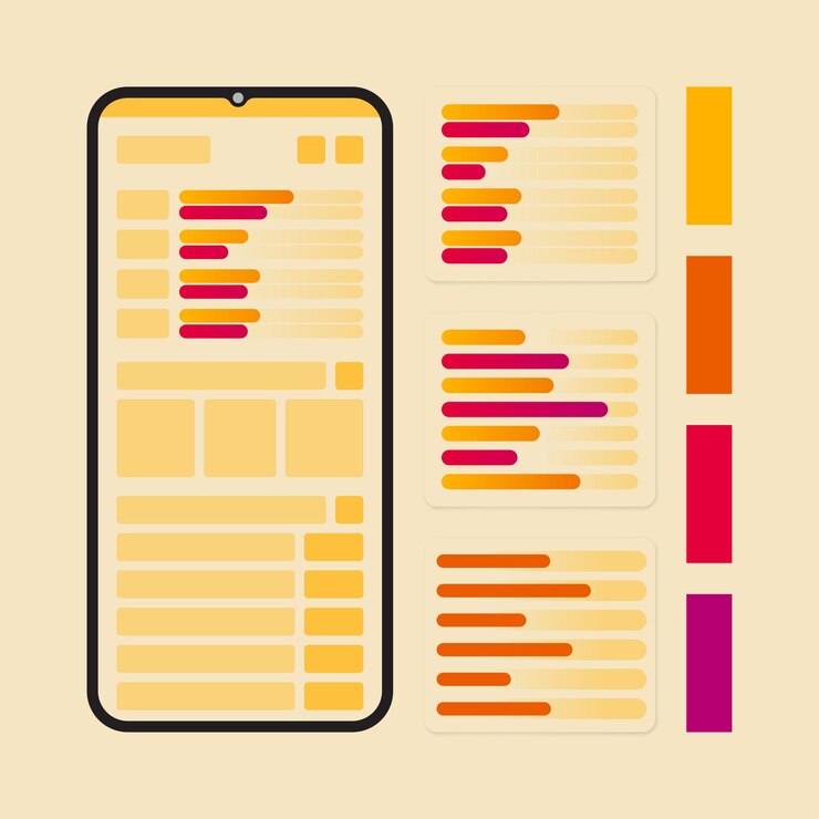 Vector graphic elements for user interface design