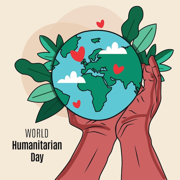 Vector graphic for global humanitarian day