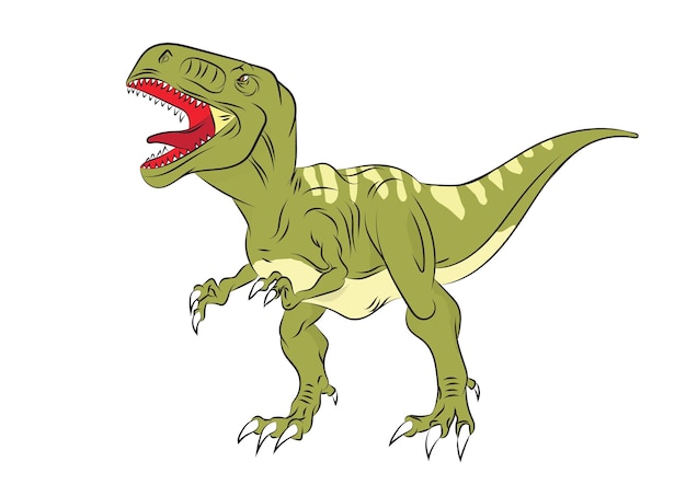 Vector graphic illustration of spinosaurus dinosaur