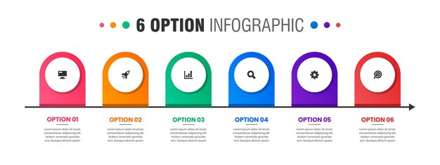graphic of infographic element design templates with icons and options