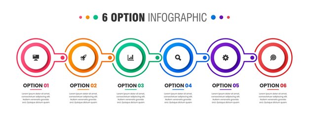 graphic of infographic element design templates with icons and options