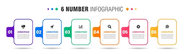 아이콘과 숫자가 있는 인포그래픽 요소 디자인 템플릿의 그래픽