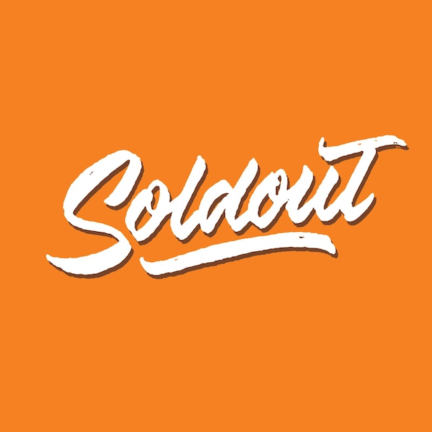 A graphic of a orange background that says soldout.