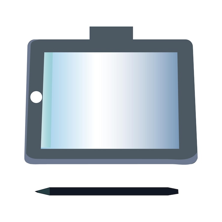Vector graphic pads and hand vector