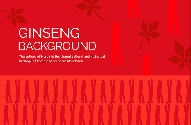 Vector graphic pattern design of dried red ginseng