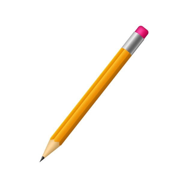 Graphic Pencil 3D Item on White Background