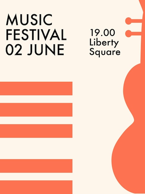 Poster grafico per festival musicali