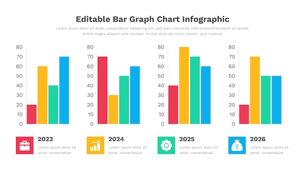 A graphic showing the bar graph infographics.