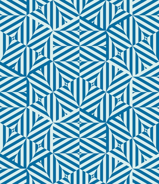 Graphic simple ornamental tile, vector repeated pattern made using cubes and hexagons. Vintage art abstract seamless texture can be used as wallpaper and in textile design.