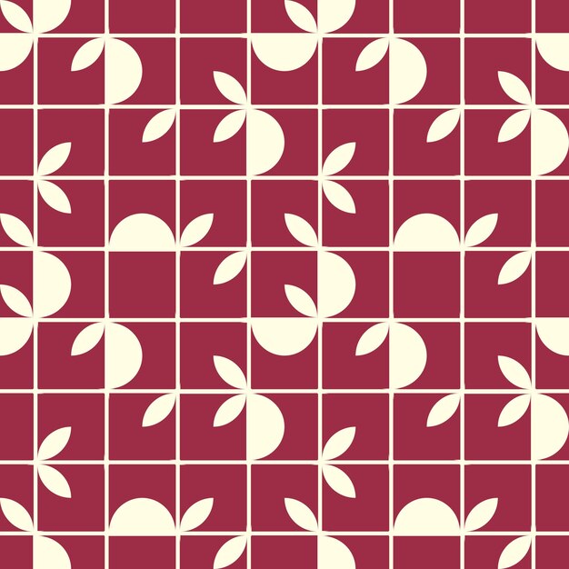 Graphic simple ornamental tile, vector repeated pattern made using geometric figures. Vintage art abstract seamless texture can be used as wallpaper and in textile design.