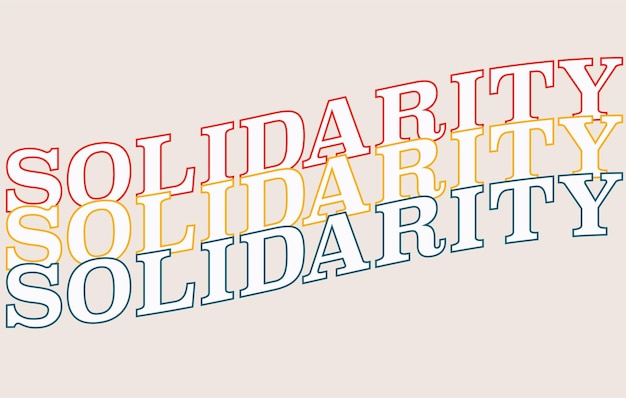 GRAPHIC SOLIDARITY FOR CLOTHS AND SHIRTS VECTOR