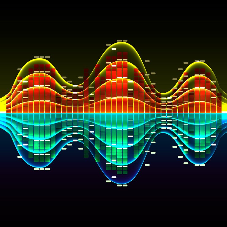 Vector graphic sound wave, equalizer
