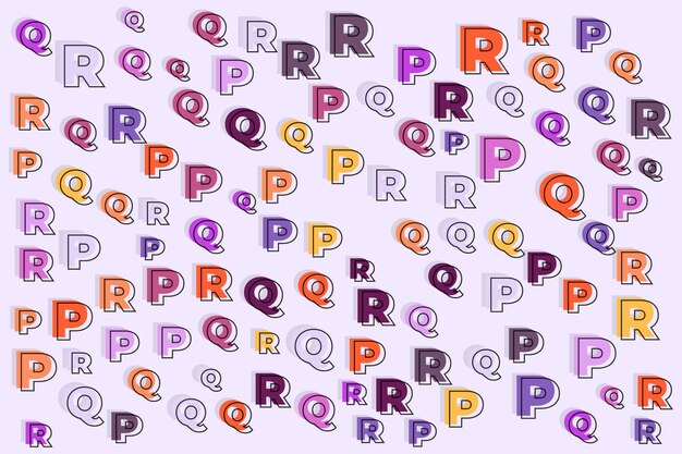 Vector graphic study trendy seamless pattern with letters