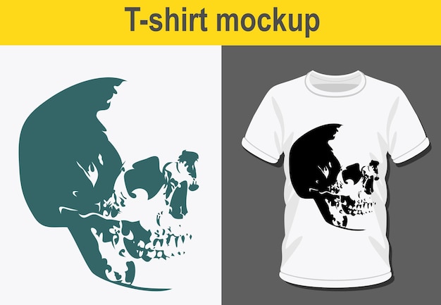 Графический дизайн футболки, череп, анатомия головы скелета, векторная иллюстрация для футболки.