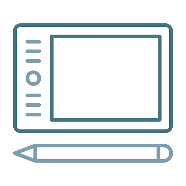 グラフィックタブレットフラットイラスト