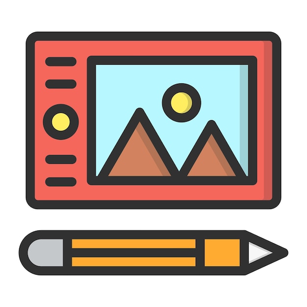 Graphic tablet Vector Icon Design Illustration