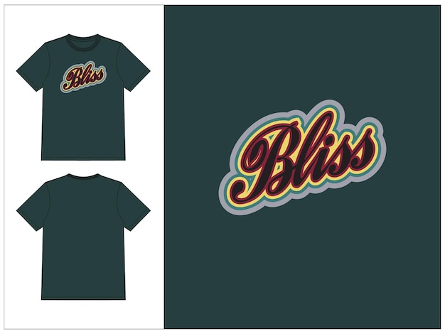 Vettore t-shirt grafiche bliss