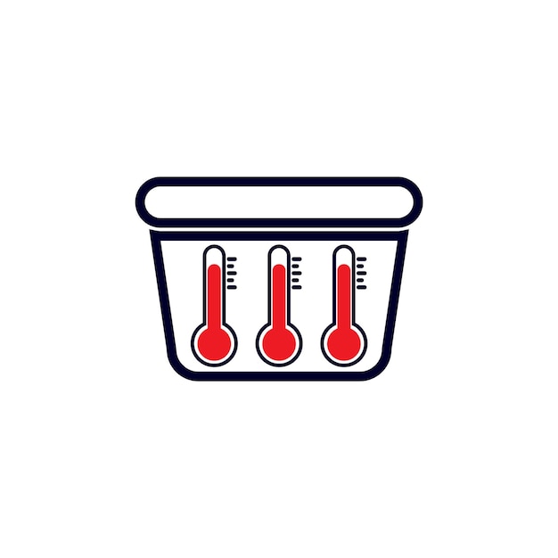 A graphic of a thermometer with thermometer showing the temperature as the temperature is high.
