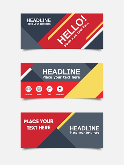 Graphic vector banners designUsed for decoration presentation marketing banner and background