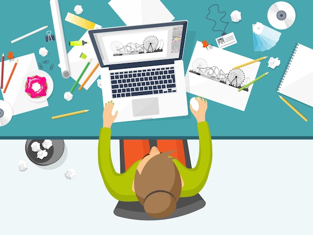 Graphic web design drawing and painting development illustration sketching freelance user interface