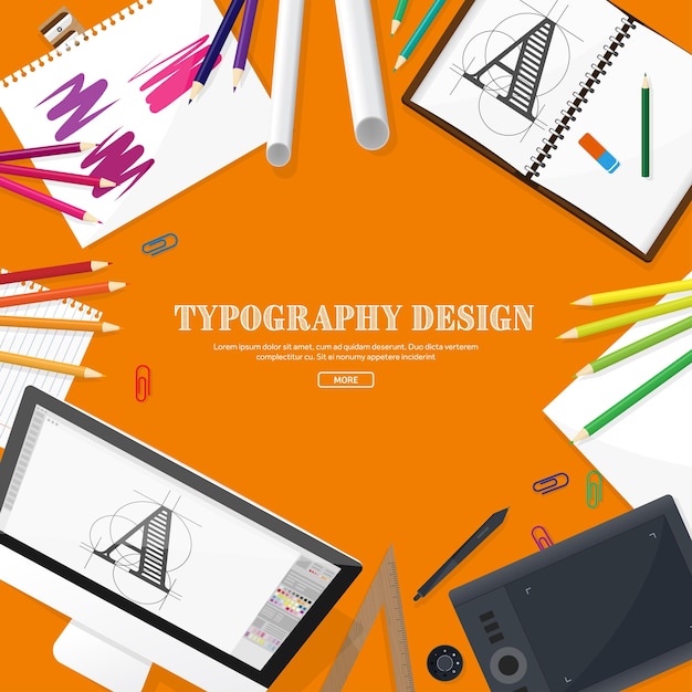 Vector graphic web design drawing and painting development illustration sketching freelance user interface