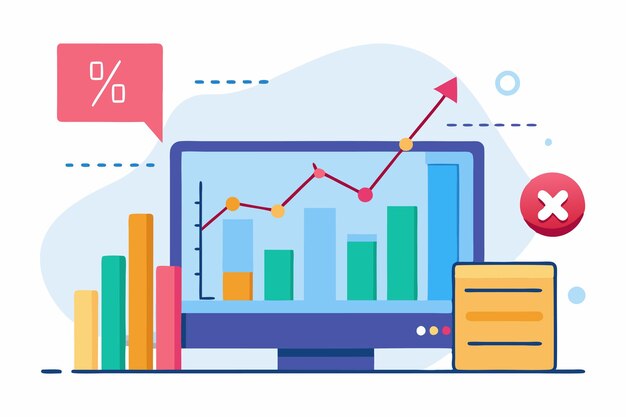a graphical representation displays flat error data input across various time periods in trending metrics error data input is trending flat