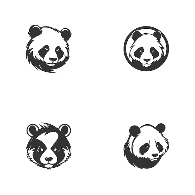 Blackbear 및 팬더 벡터 elementsDesigntattoo 및 로고에 곰의 그래픽 세트
