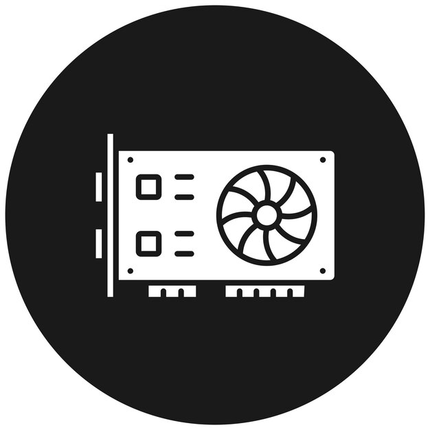 Икона векторной графической карты может использоваться для набора икон компьютера и оборудования