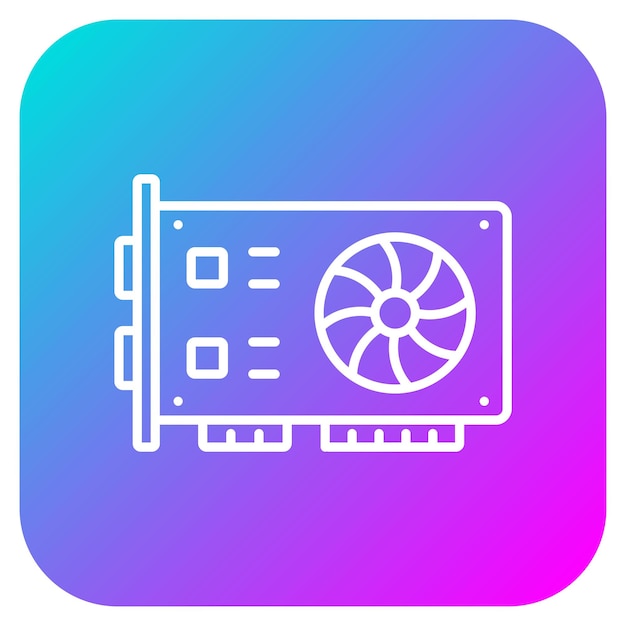 Graphics Card vector icoon Kan worden gebruikt voor Computer en Hardware iconen