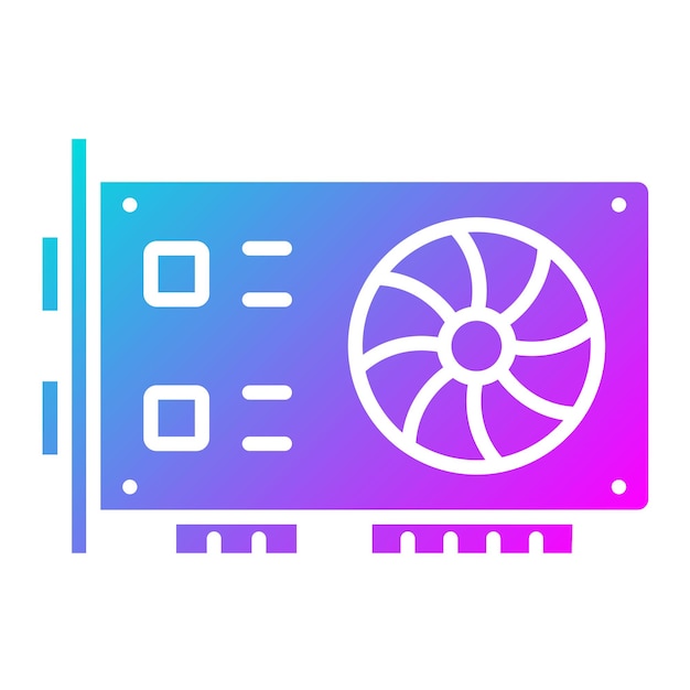 Graphics Card vector icoon Kan worden gebruikt voor Computer en Hardware iconen