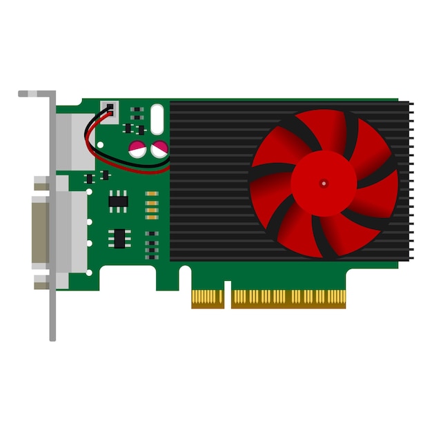 Vector graphics card with vga port