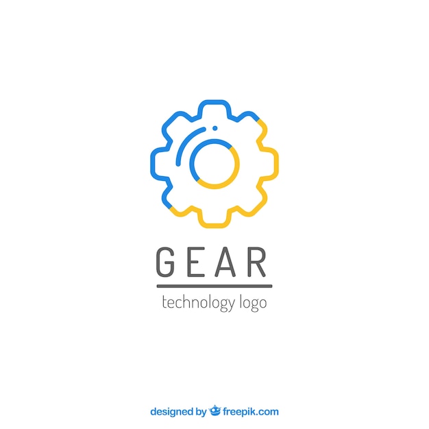 graphics gear logo vector