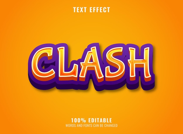 Grappig clash kid-teksteffect