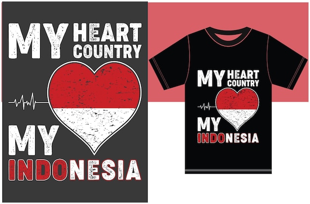 Grappig Indonesië T-shirt. Indonesië cadeau voor vrouw, man, vriendin of vriend. Vlag van Indonesië