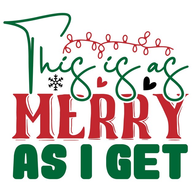 Grappig kerst SVG T-shirt ontwerp