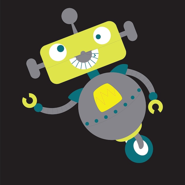 Grappig patroon met robots, voor inpakpapier, wenskaarten, posters, uitnodiging.