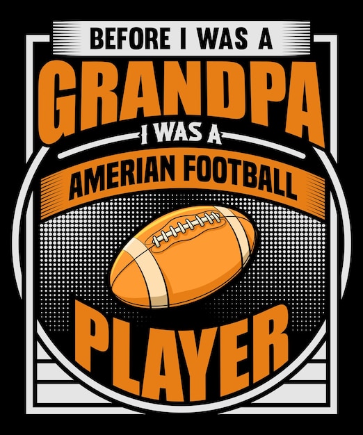 Grappige American football-t-shirtafbeeldingen en merchandise-ontwerp