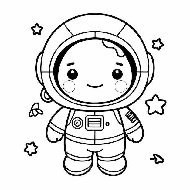 Grappige Astronaut voor kinderen pagina