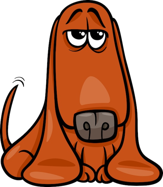 Vector grappige basset hond cartoon afbeelding