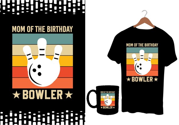 grappige bowlers minnaar vrouw en man retro vintage staking bowling tshirt ontwerp vector sjabloon