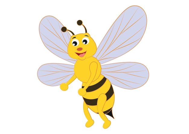 Grappige Cartoon Bee Vector insect Clipart Bee