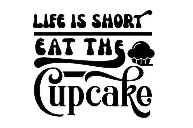 Grappige cupcake svg bundel