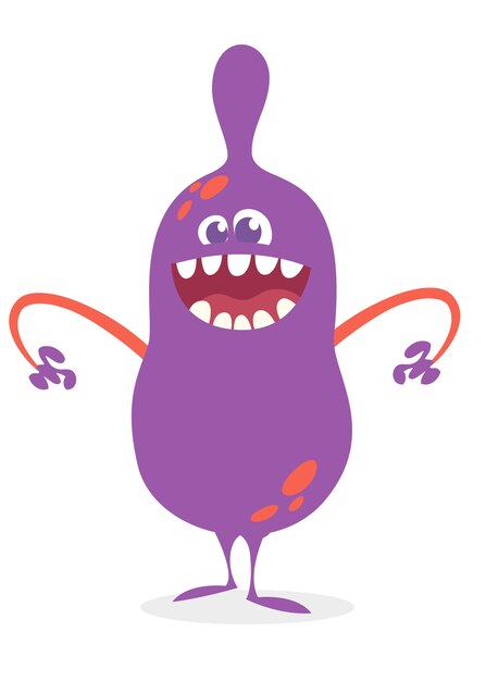 Grappige cute cartoon monster karakter