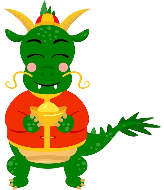 Grappige dierenriem groene draak Chinees geluk symbolcdr