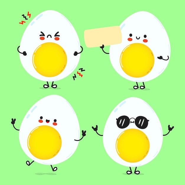 Grappige Egg personages bundel set