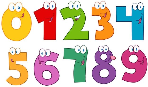 Grappige getallen Cartoon personages Vector Collectie