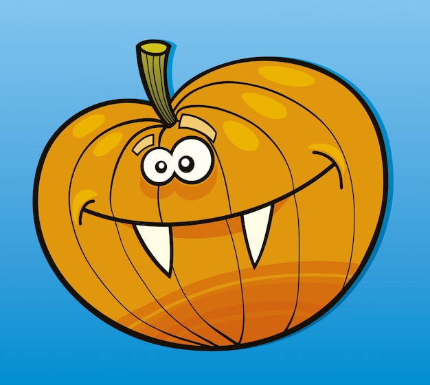 Vector grappige halloween-pompoen